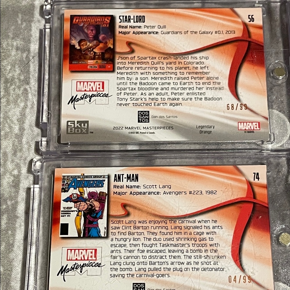 2022 Marvel Masterpieces lot. Orange and purple parallel,#’d. PRICE TO SELL!!!! - Picture 9 of 13
